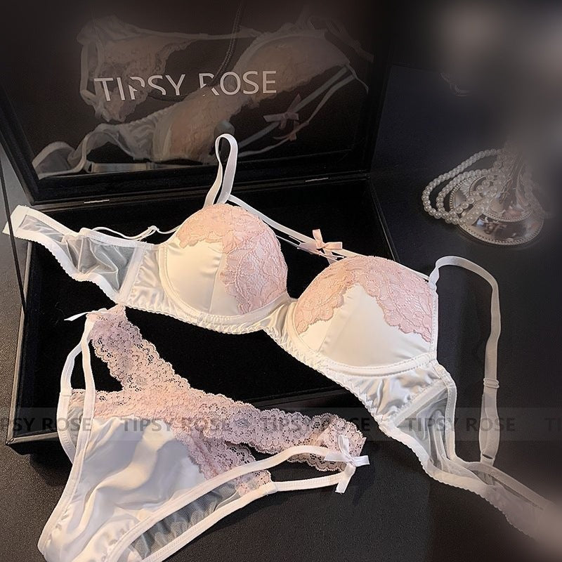 Chest Pad Soft Steel Ring Lace Lingerie Sets