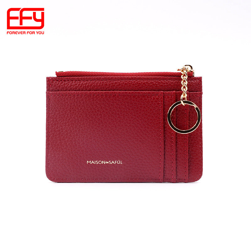 Women's Style Simple High-grade Large Capacity Solid Color Card Holder