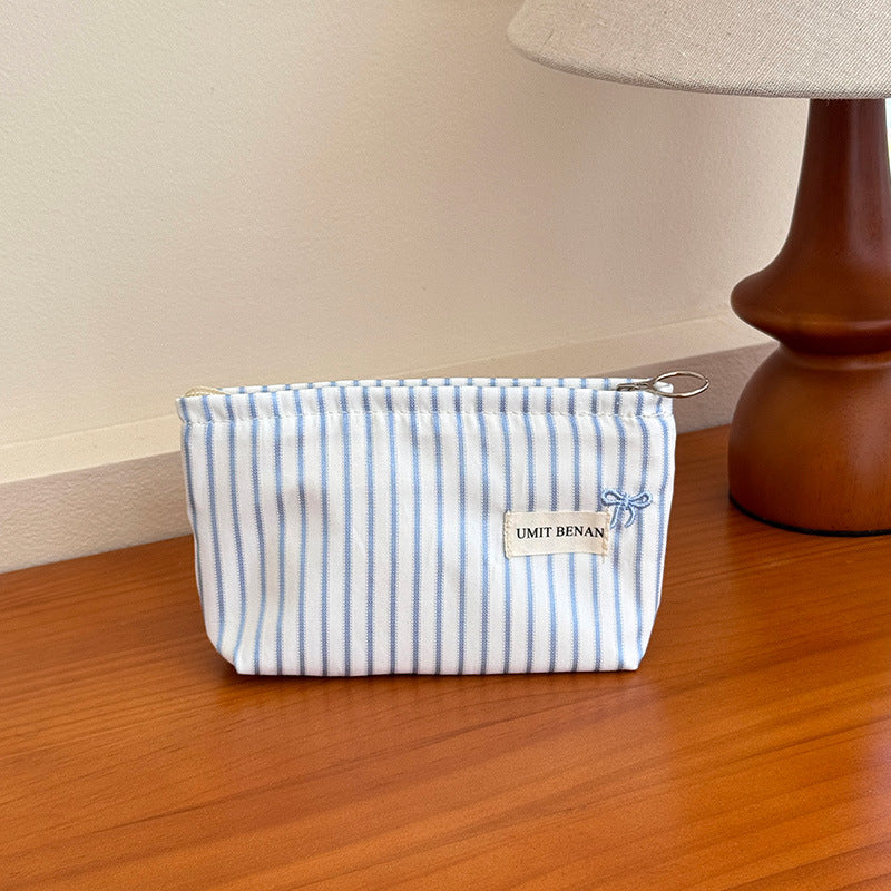 Bowknot Storage Essential Liner Female Large Capacity Portable Cosmetics Makeup Bag