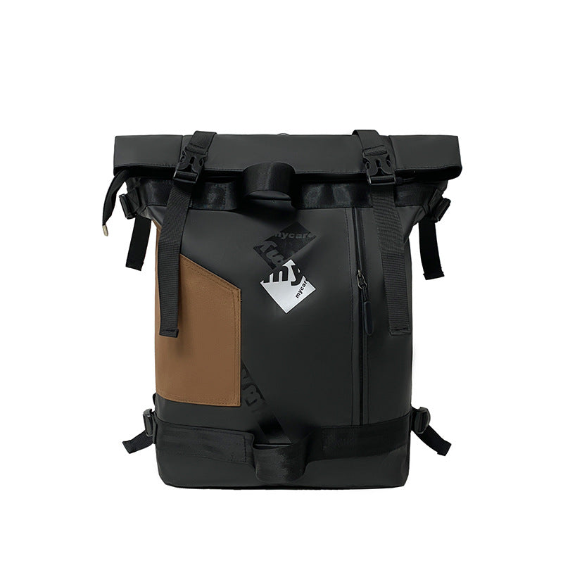 Men's Trendy Curved Edge Fashion Personalized Large Backpacks