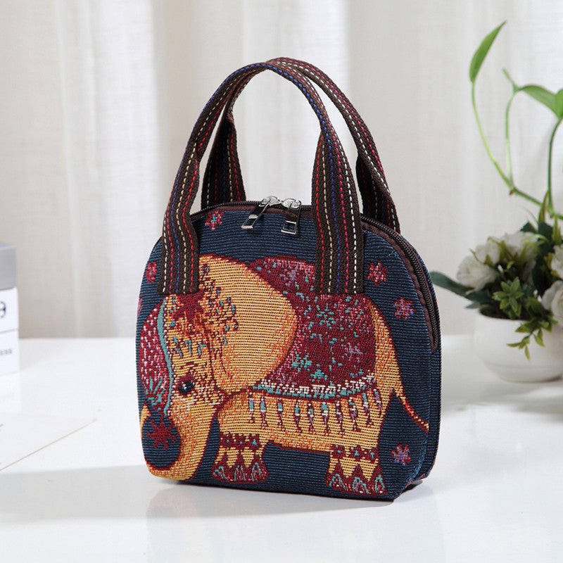 Women's Going Out To Vegetables Mummy Weaving Ethnic Style Handbags