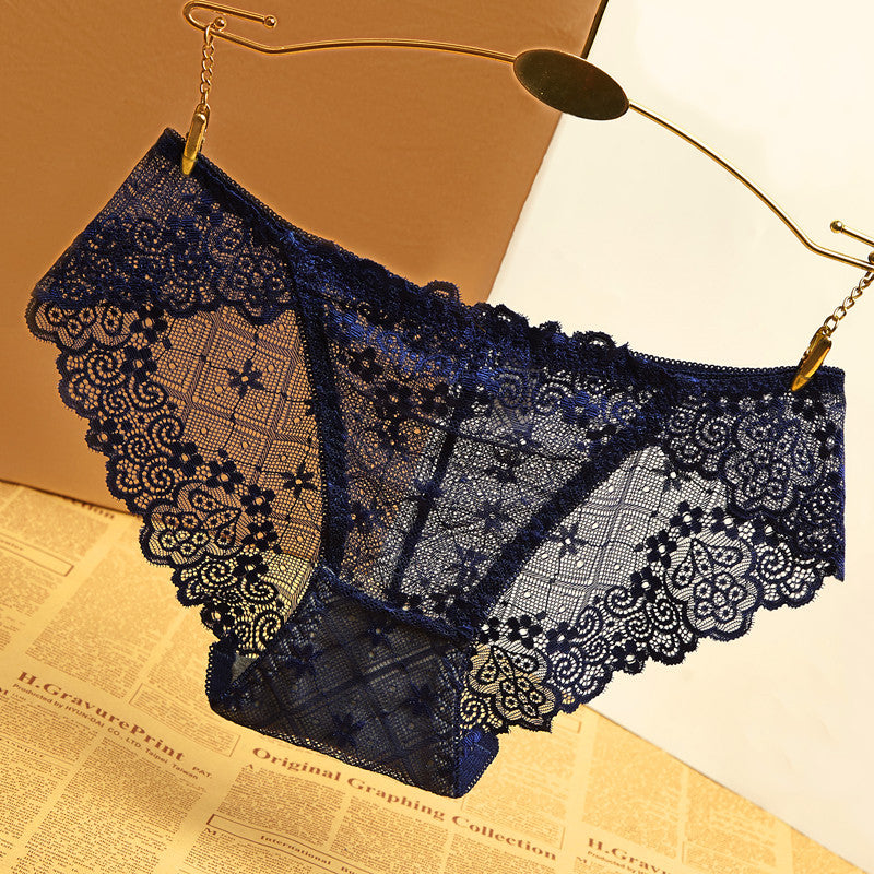 Women's Transparent Sexy Ladies Hollow Low Waist Breathable Panties