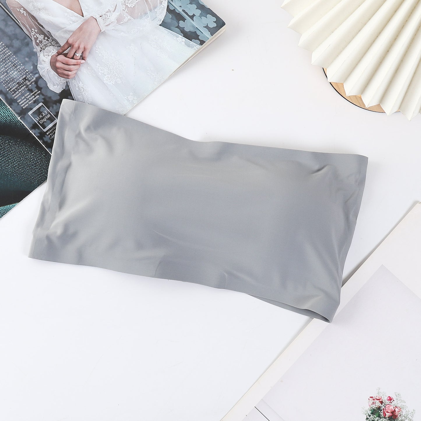 Women's Ice Silk Chest Wrap Underwear Tube Top Tanks Camis