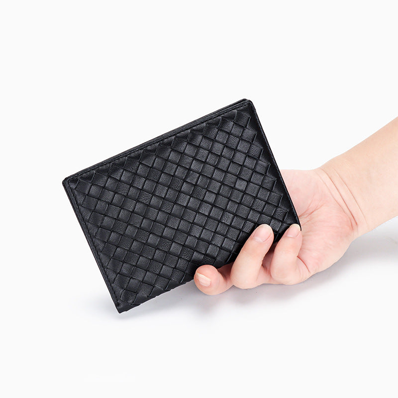 Women's & Men's Sheepskin Hand-woven Passport And Leather Multifunctional Ladies Wallets