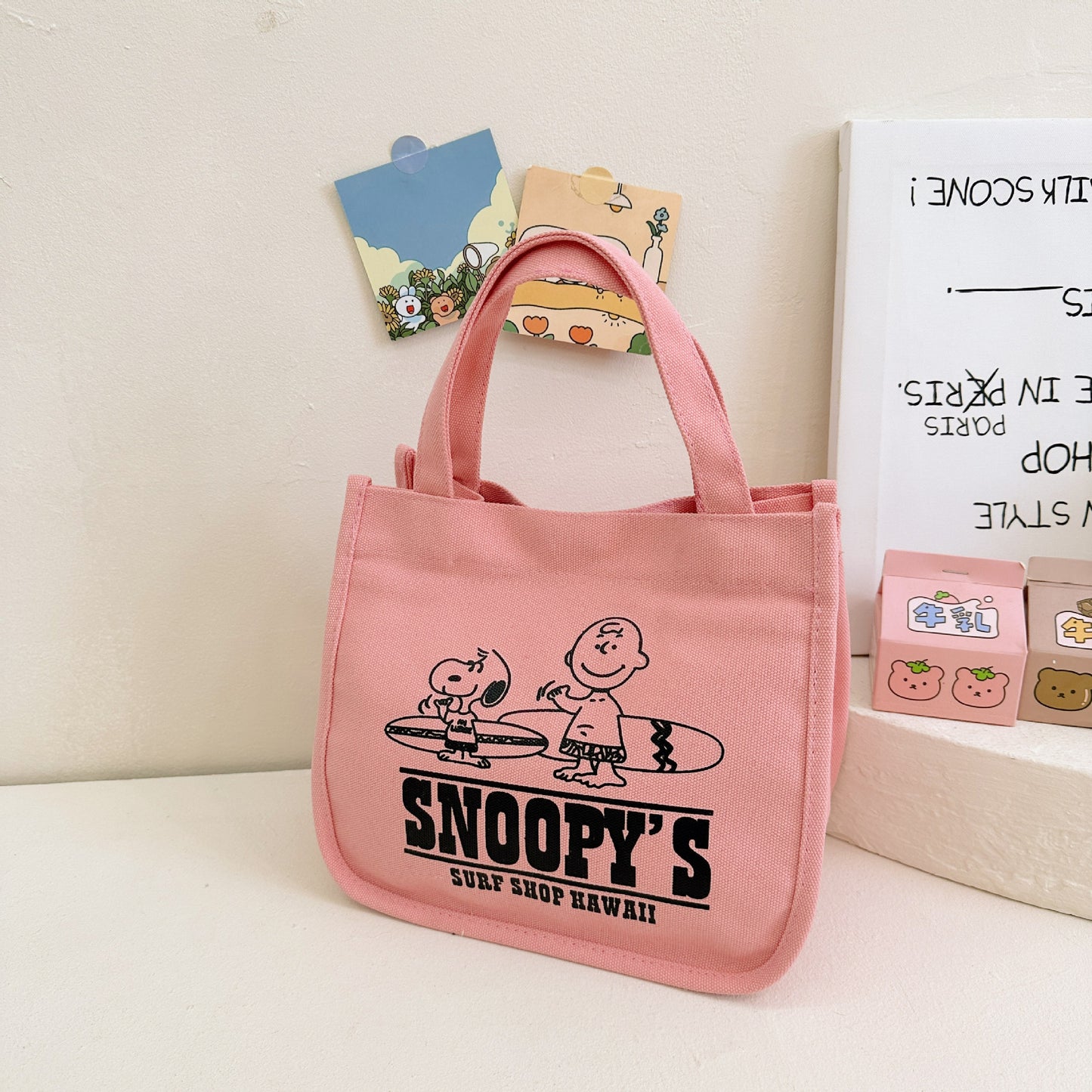 Canvas Snoopy Cute Simple Lunch Mummy Bags