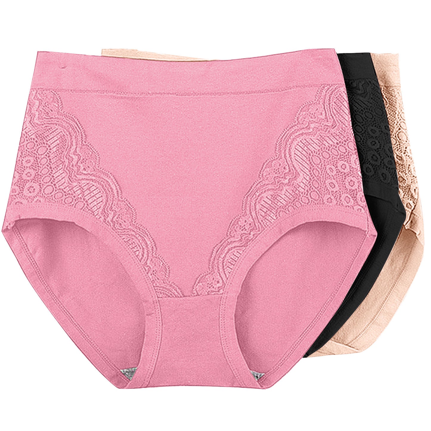 Women's Fat Comfortable Lace Mother Triangle Shorts Panties