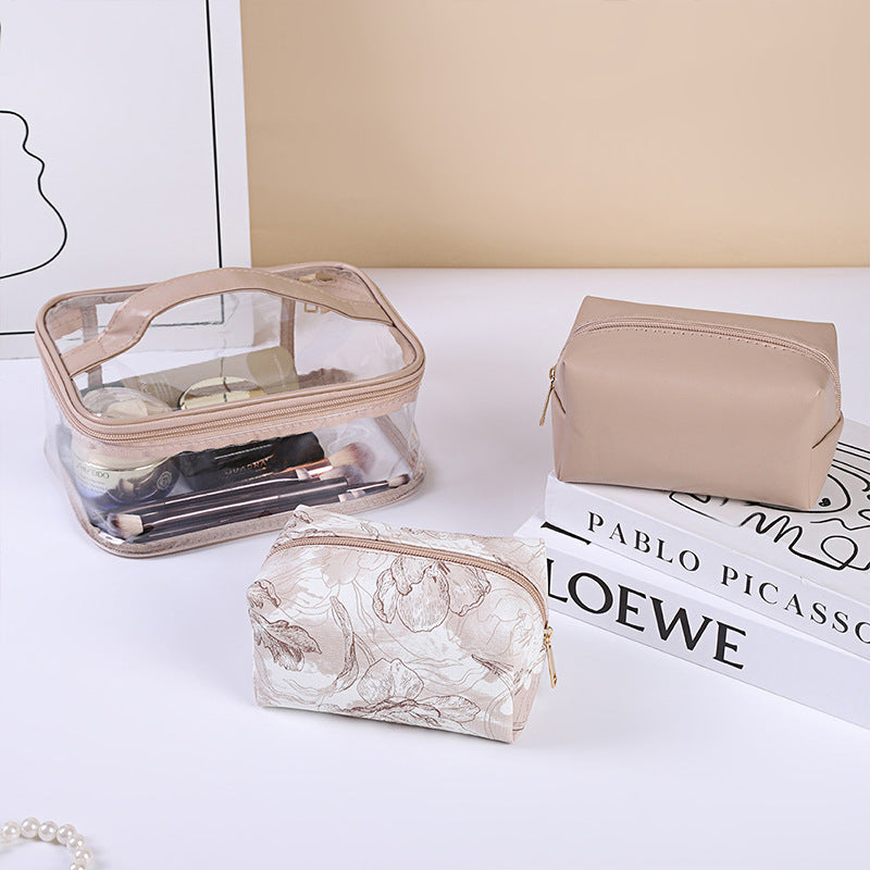 Large Capacity High Sense Portable Out Three-dimensional Cosmetics Simple Makeup Bag