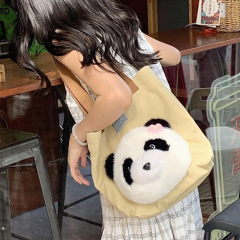 Panda Fashion Canvas Large Capacity Totes Shoulder Bags