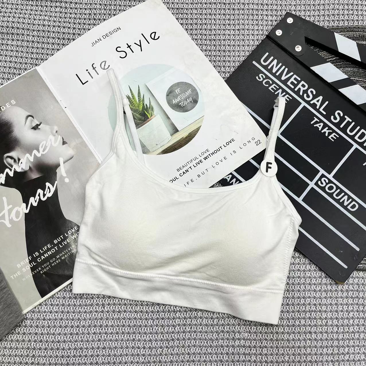 Seamless Beauty Back Underwear Female Cross Spaghetti Straps Chest Bras