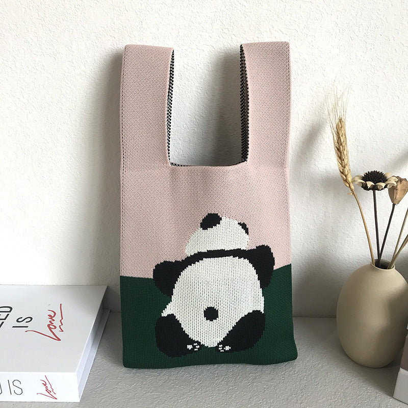 Women's Knitted Wool Vest Version Hand Carrying Handbags