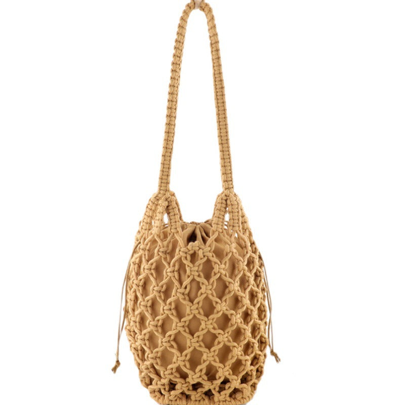 Seaside Beach Cotton String Hollow Mesh Handbags
