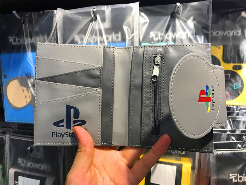 Men's Unique Cool Short Gray Bifold Coin Purses