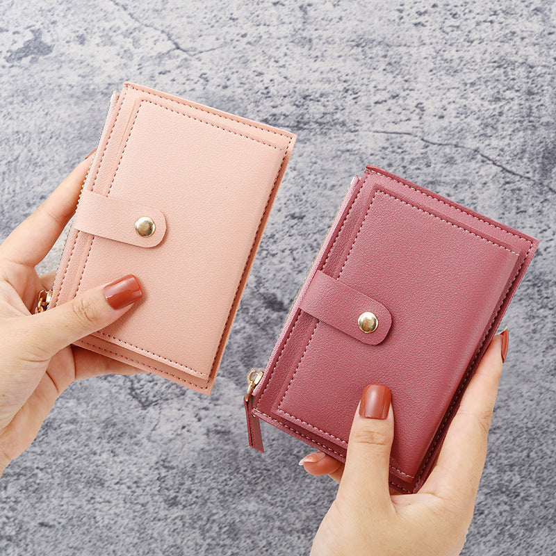 Korean Zip Candy Color Bus Bank Ladies Wallets
