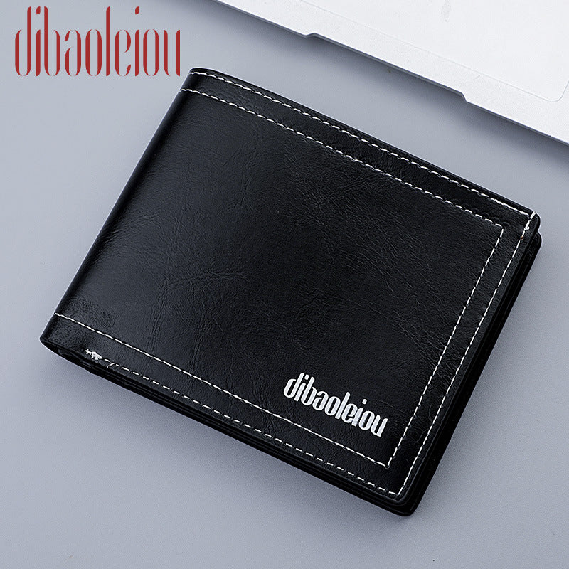 Durable Men's Slouchy Horizontal Short Dollar Men's Wallets