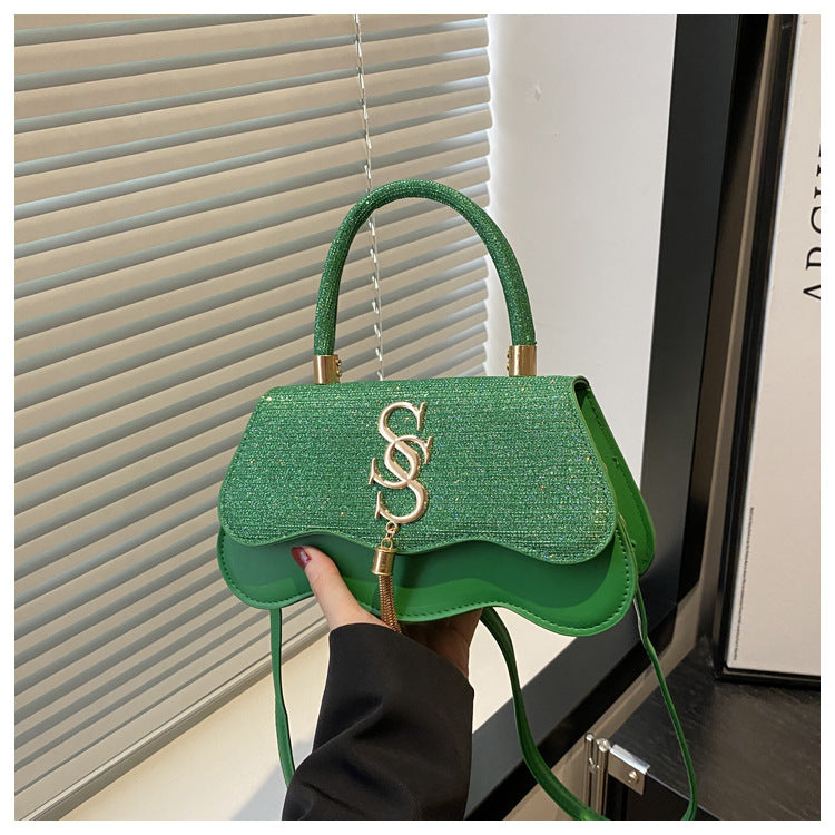 Trend Letter Hardware Spring Fashion Pop Oblique Women's Shoulder Bag