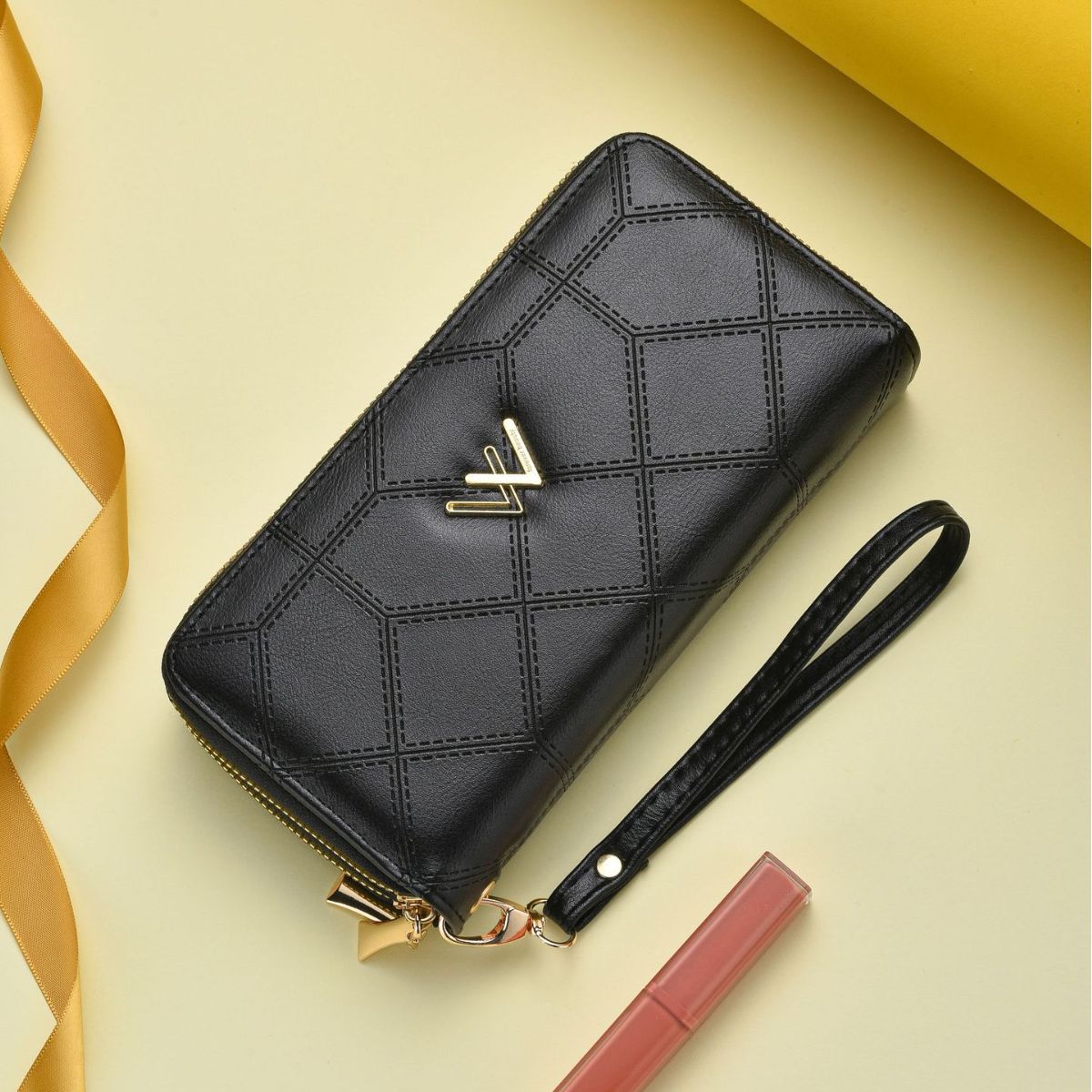 Women's Double Layer Zipper Long Clutch Multiple Ladies Wallet