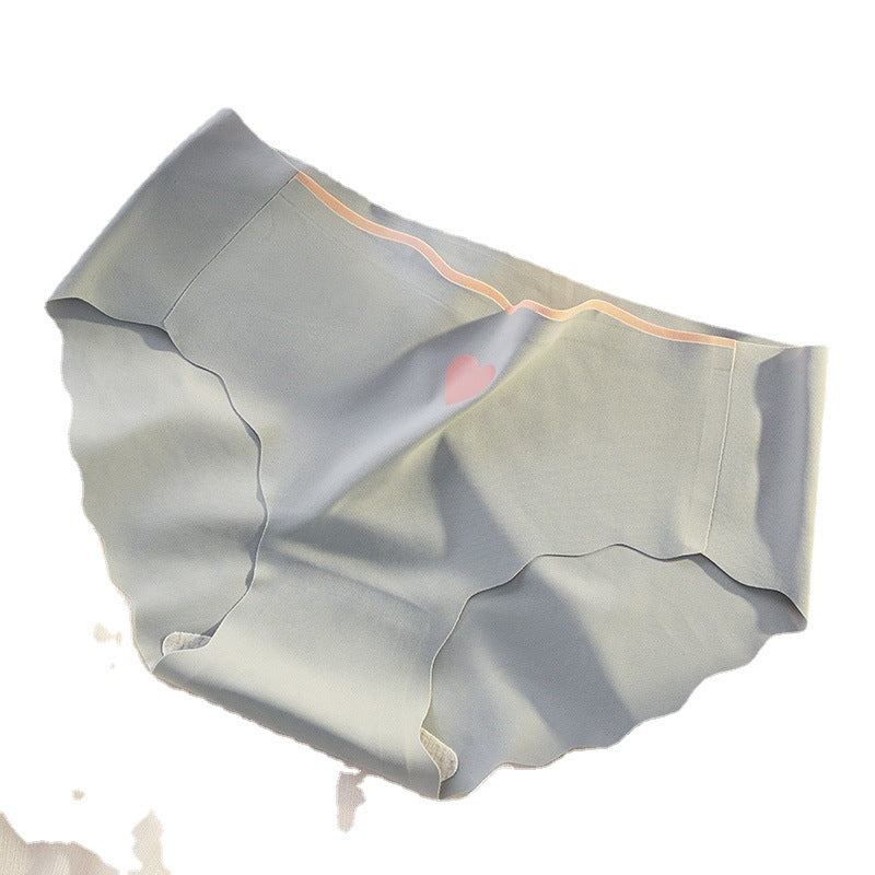 Women's Ice Silk Love Underwear Thin Breathable Purified Panties