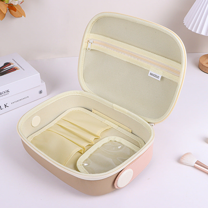Portable Dopamine Cosmetics Toiletries Waterproof Hard Makeup Bag