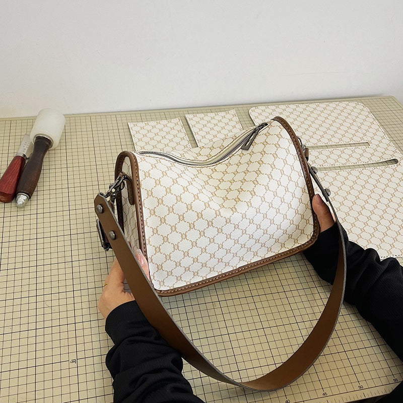 Pure Color Couple Homemade Handmade Material Woven Advanced Texture One Shoulder Bags