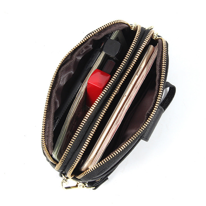 Women's Cowhide Long Simple Mother Genuine Leather Bags