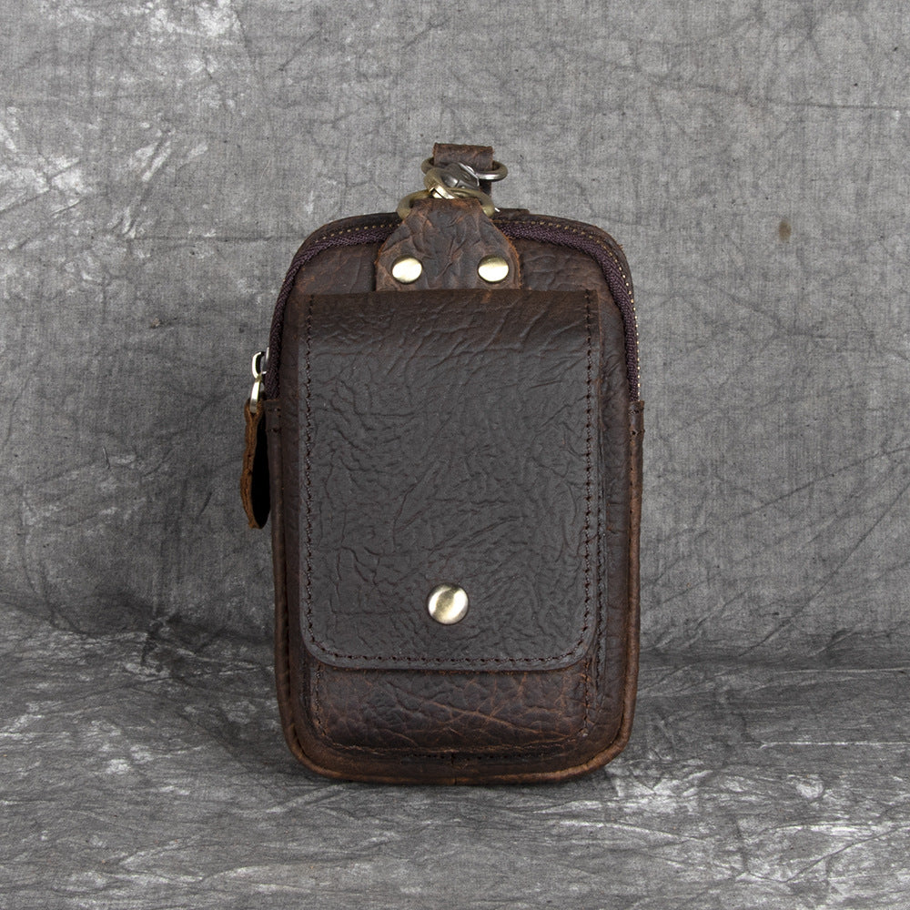 Men's Crazy Horse Leather Genuine Retro Leisure First Layer Men's Waist Packs