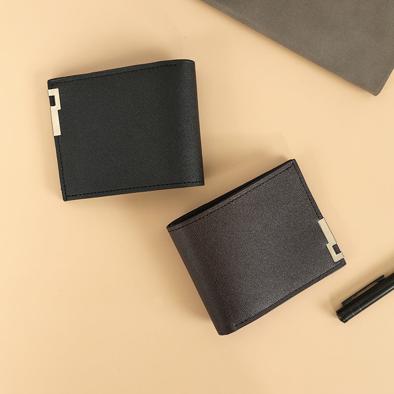 Men's Korean Style Iron Edge Green Horizontal Multi Men's Wallets