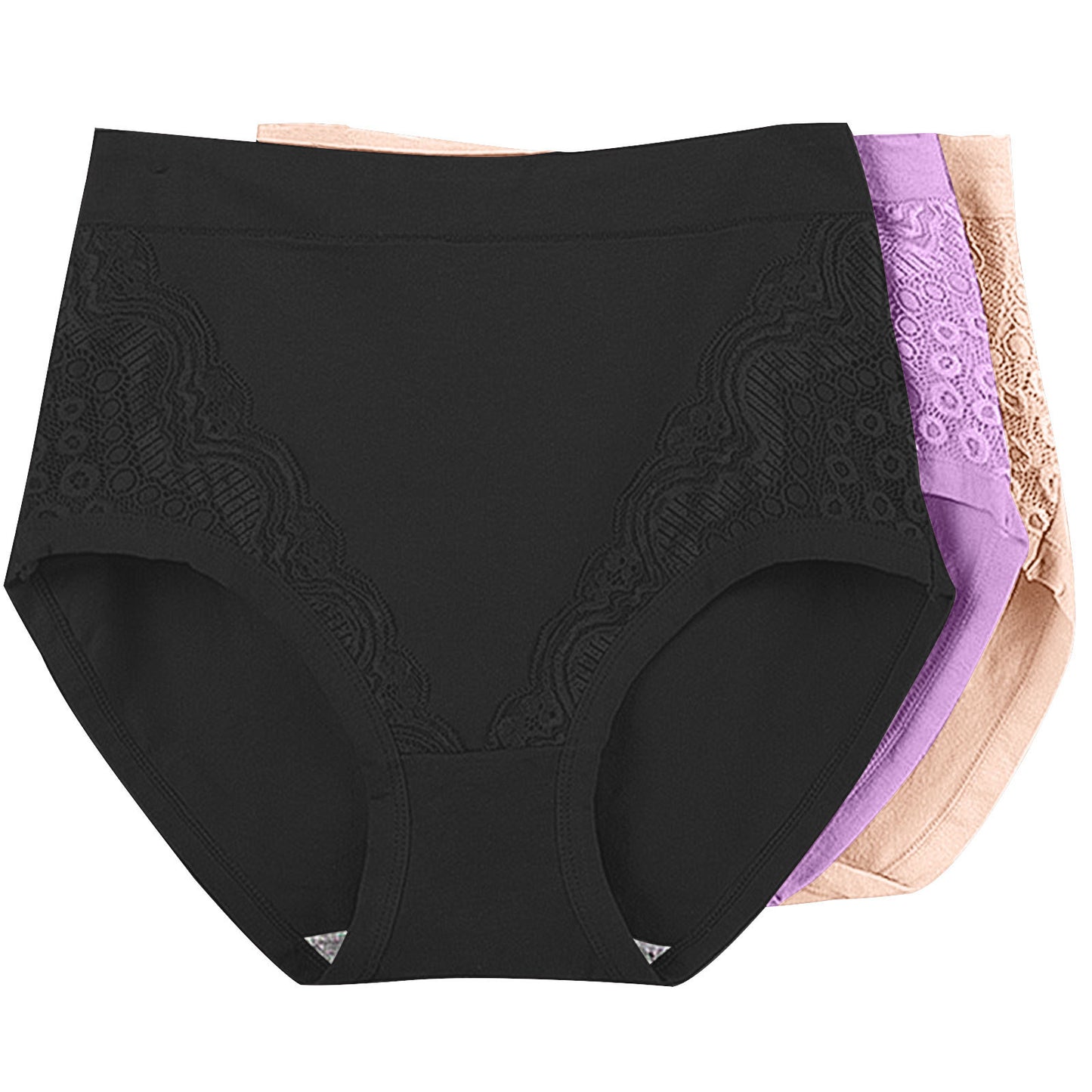 Women's Fat Comfortable Lace Mother Triangle Shorts Panties