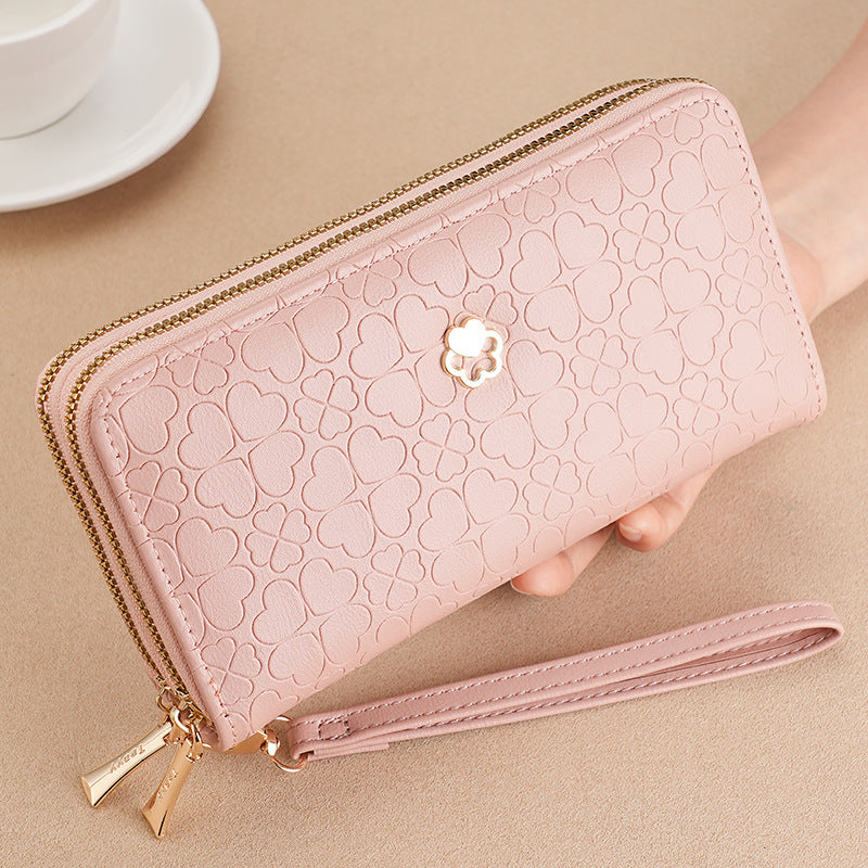 Women's Long Double Zipper Mobile Mini Ladies Wallet