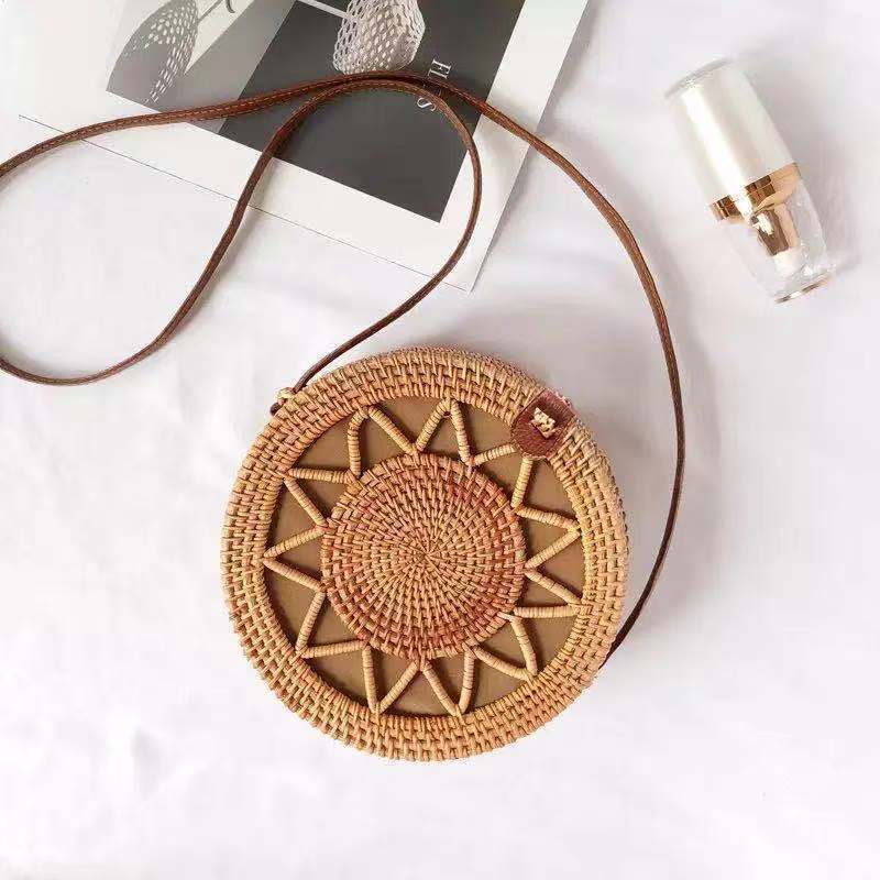 Rattan Autumn Weave Woven Retro Straw Handbags