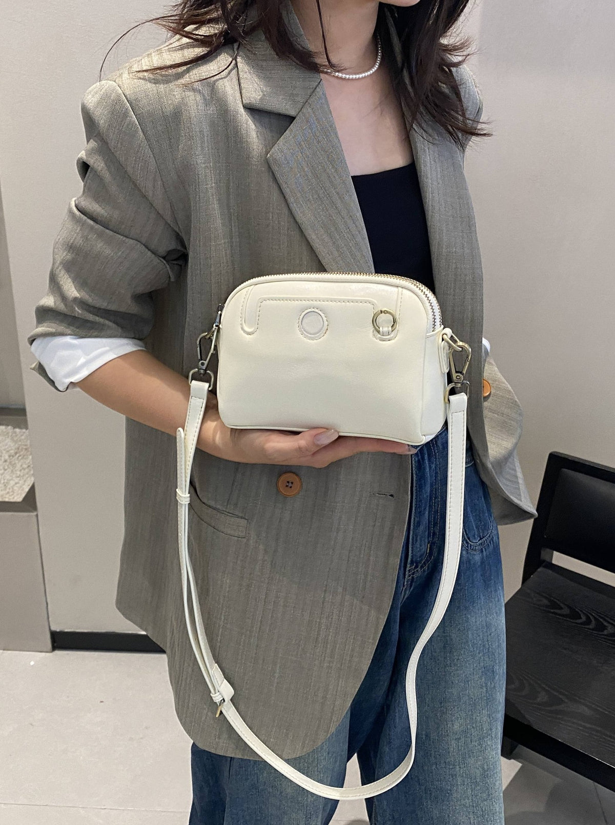 Women's Change Mahjong First Layer Cowhide Single Women's Messenger Bag