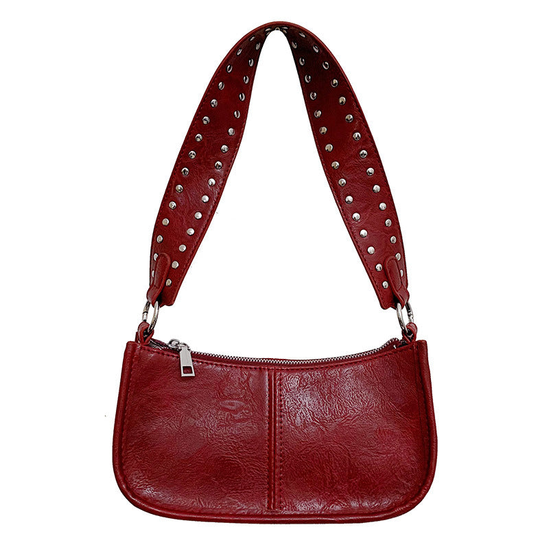 Attractive Women's Fashion Rivet Simple Texture Bags