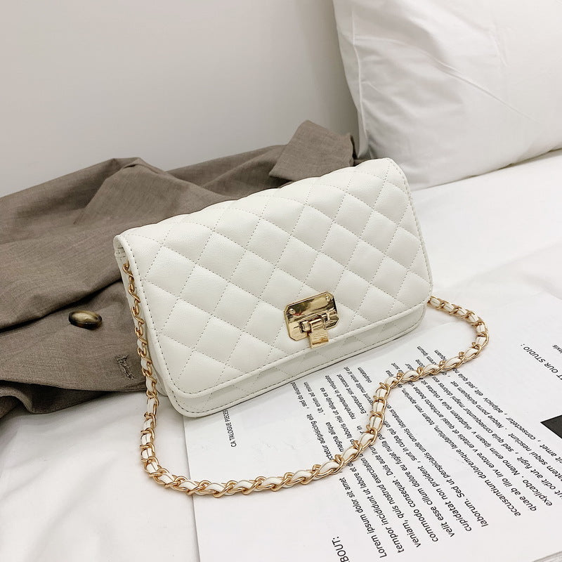 Women's Classic Chain Diamond Pattern Portable Fashion Shoulder Bags