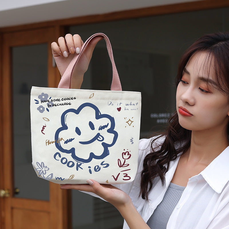 Women's Canvas Lunch Hand Holding Gift Handbags