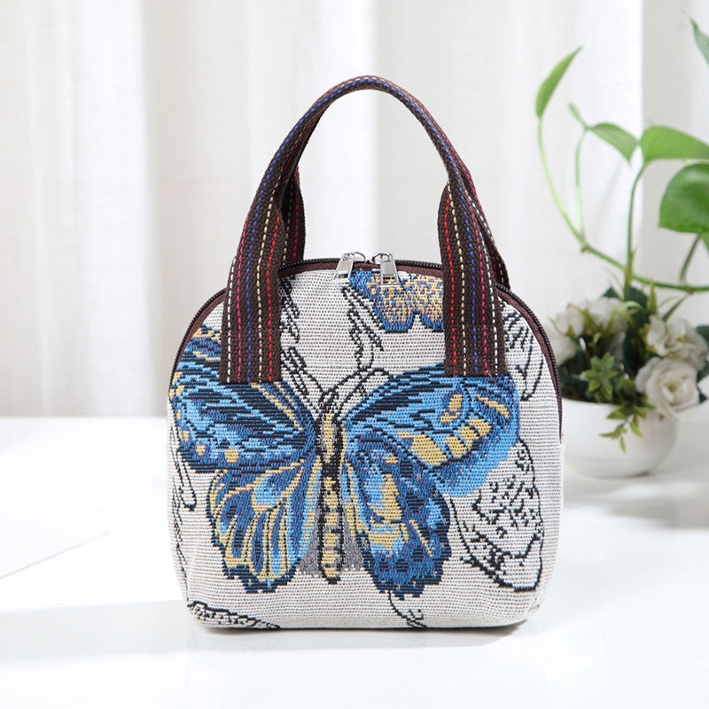 Women's Going Out To Vegetables Mummy Weaving Ethnic Style Handbags