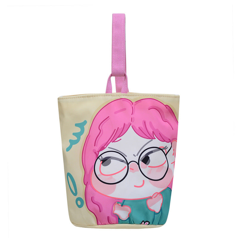 Illustration Portable Hand Carrying Out Snack Handbags