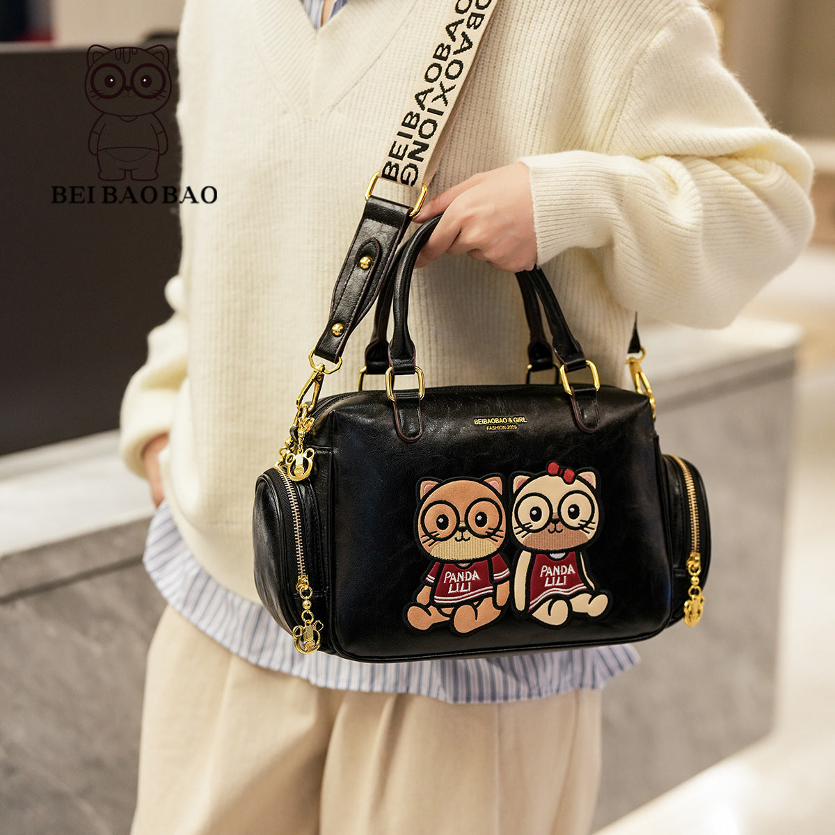 Women's Source Design Sense Cartoon Cute Pillow Women's Messenger Bag