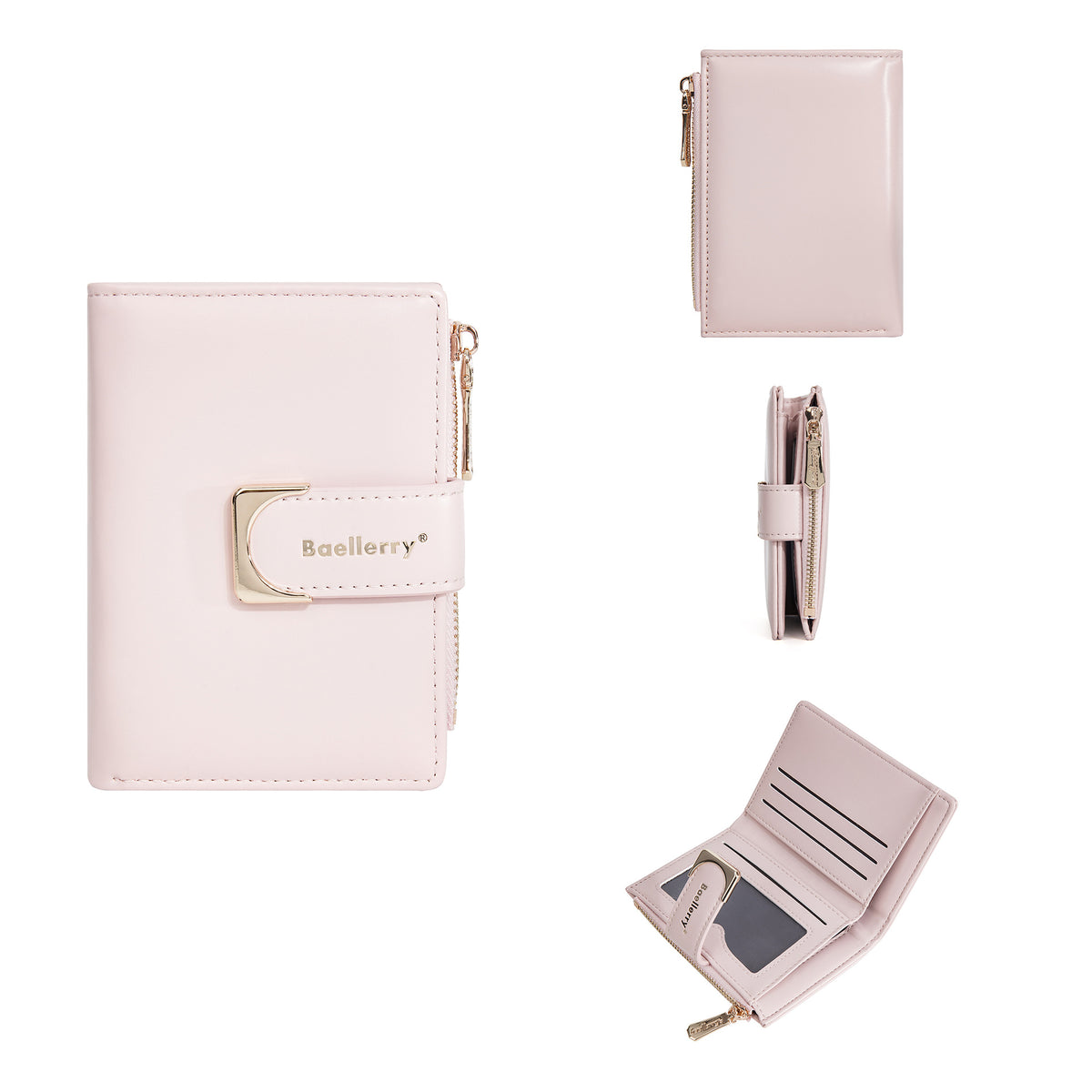 Women's Short Niche Zipper Two-fold Fashion Purses