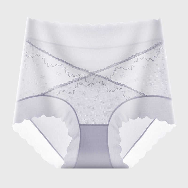 Women's Sexy Lace High Waist Light Plastic Panties