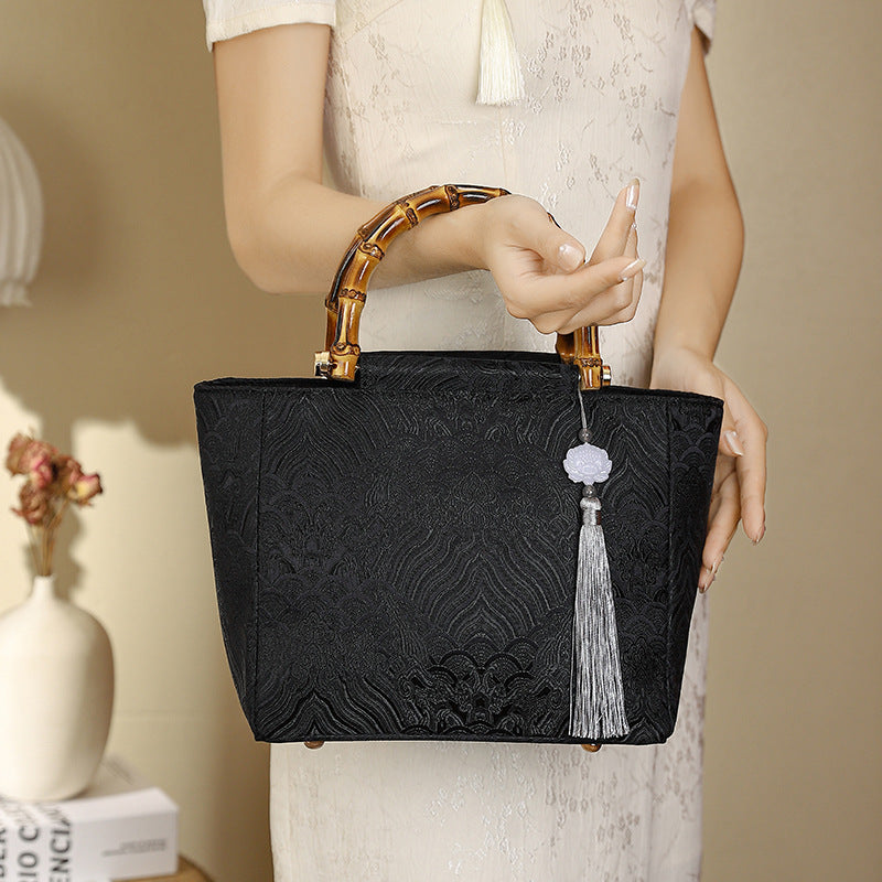 Tassel Ancient Style Cheongsam Banquet Clutch Bamboo Bags