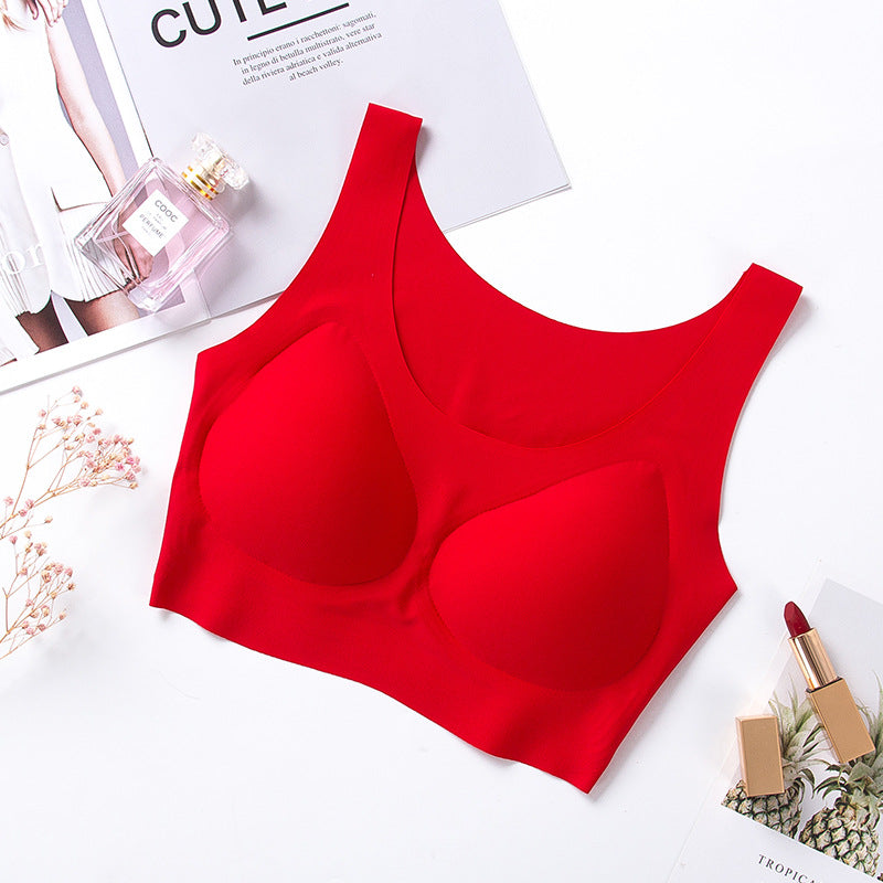 Wireless Vest Seamless Ice Silk Underwear Lady Sexy Bras