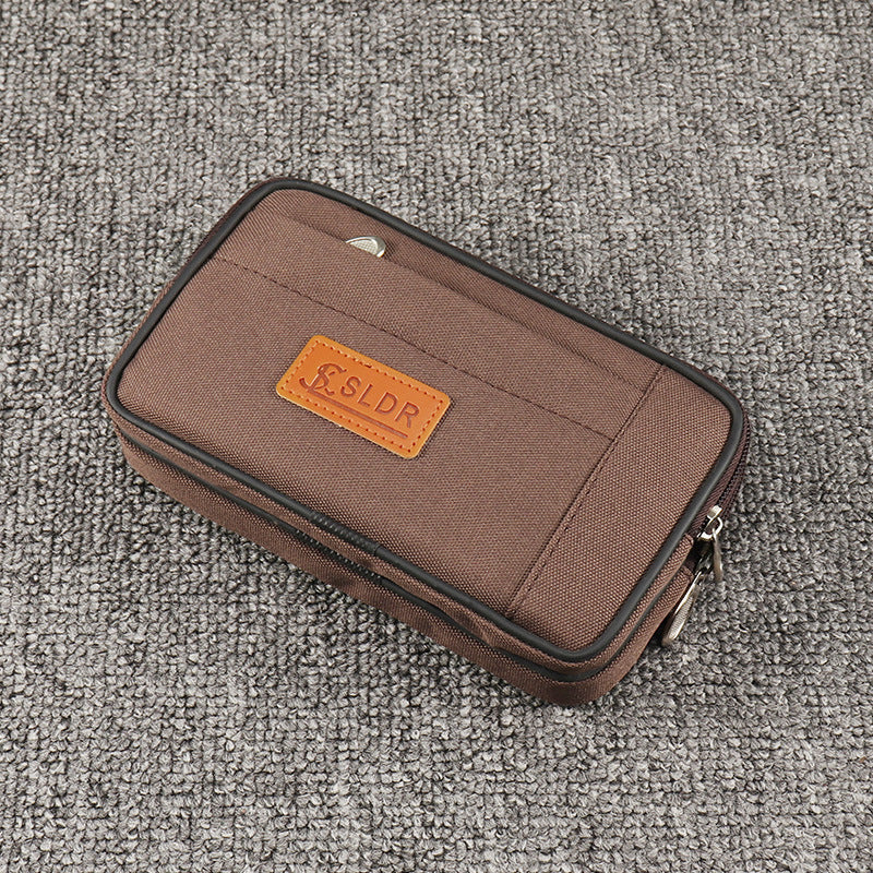 Men's Mobile Canvas Cell Horizontal Vertical Hanging Phone Bags