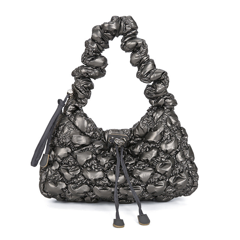 Women's Minority Fashion Underarm Pleated Cloud Personalized Bags