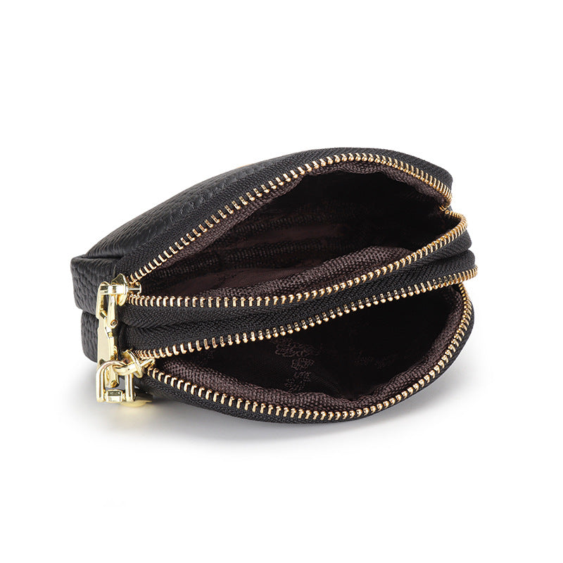 Women's Leather Hand-held Short Simple Mini Fashion Coin Purses