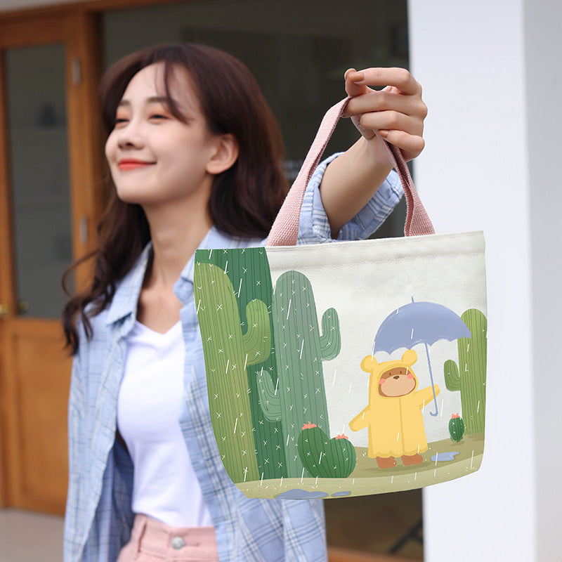Women's Canvas Cartoon Cabs Korean Style Bags