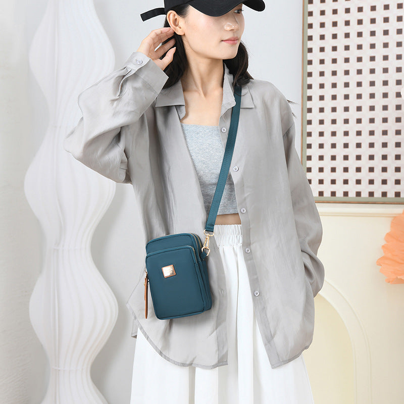 Women's Mobile Mother Oxford Cloth Walking Canvas Coin Purses