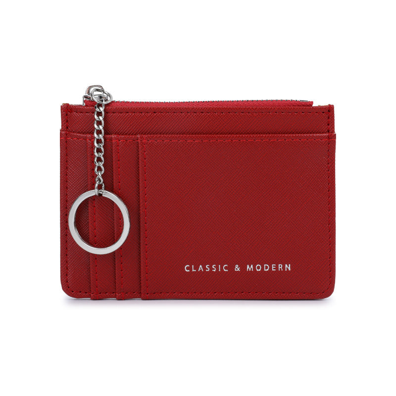 Women's Cross Pattern Korean Mini Multiple Card Holder