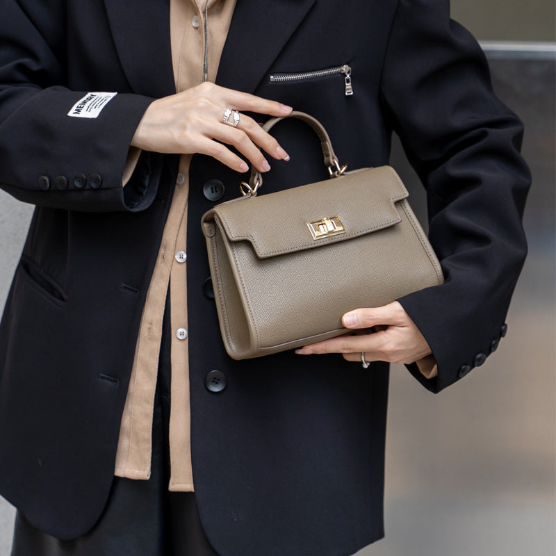 Cowhide Mini High Sense Dinner Wedding Genuine Leather Kelly Second Bags