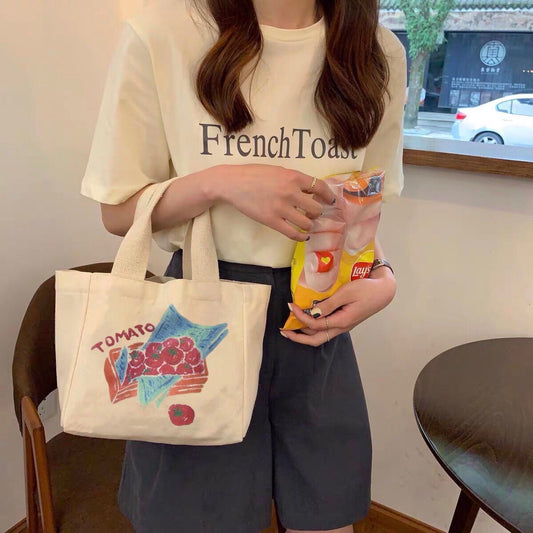 Elegant Women's Canvas Artistic Capacity Portable Handbags