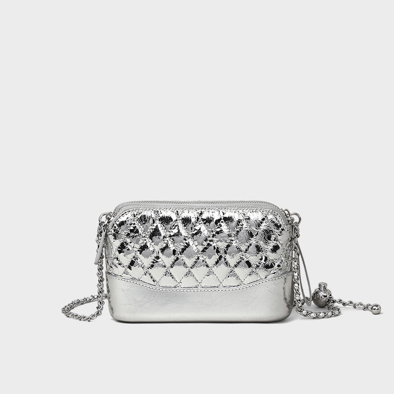 Women's Summer Hobo Sier Golden Balls Chain Women's Messenger Bag