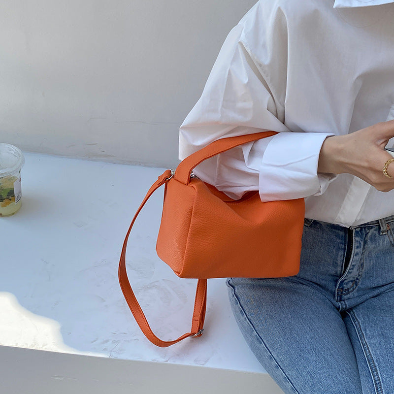 Glamorous Popular Lychee Texture Hand Carrying Crossbody Bags